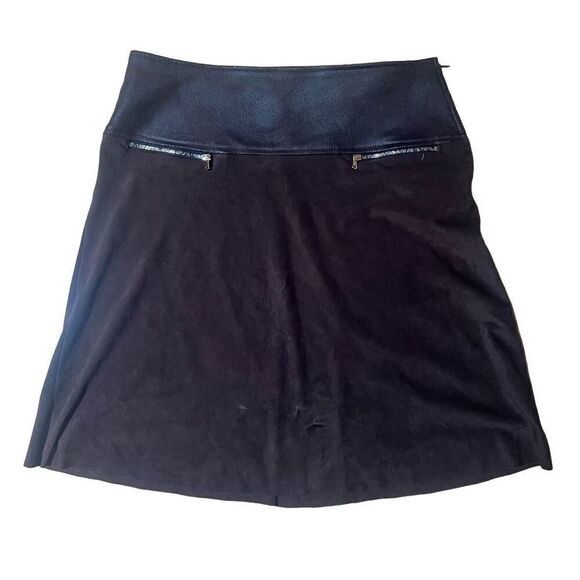 Armand Thiery Vegan Suede & Leather Mini Skirt Soft So Comfortable S/M - Picture 6 of 6